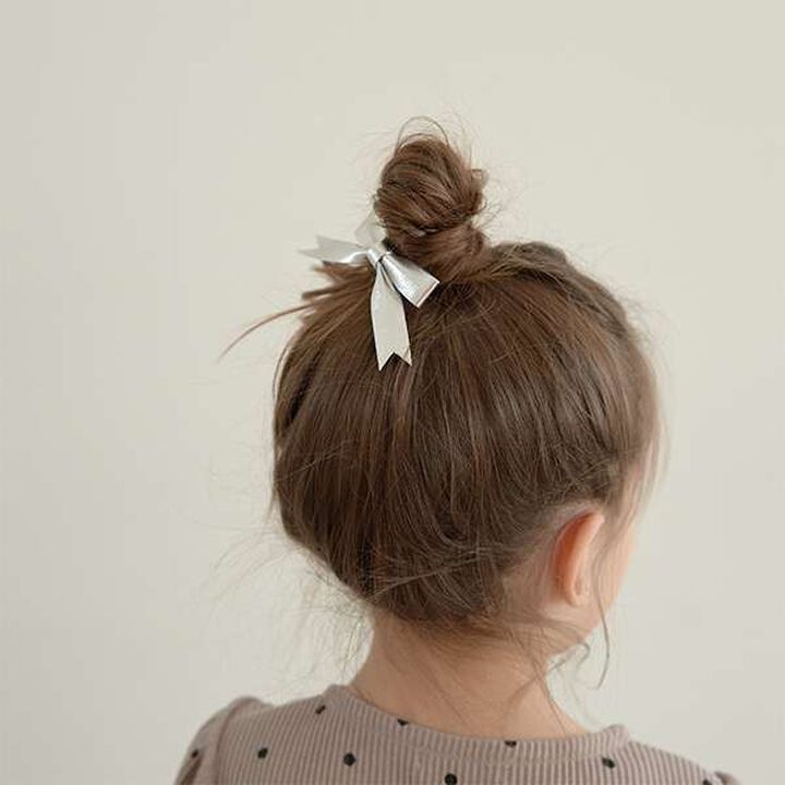 Big Bow Hair Clip,Silver, medium image number 6