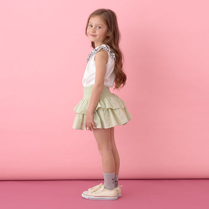 [Soft Cotton] Cherry Lace Collar Top,Light orange, medium image number 17