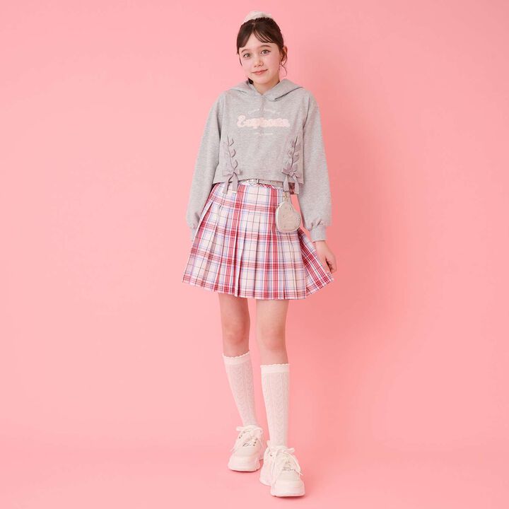 Lace-up Short Parka & Tank Top Set,Navy, medium image number 15