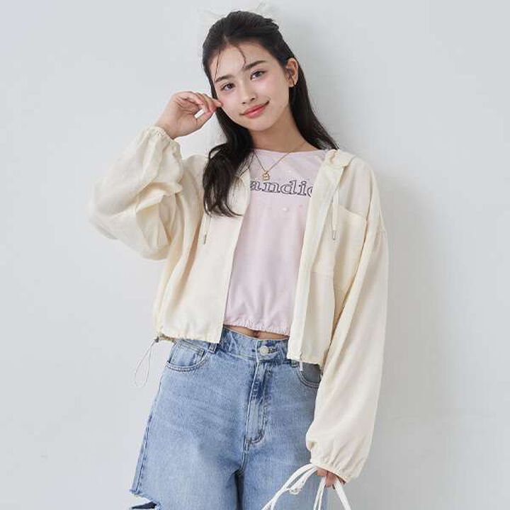 UV Protection Sheer Jacket,Ivory, medium image number 0