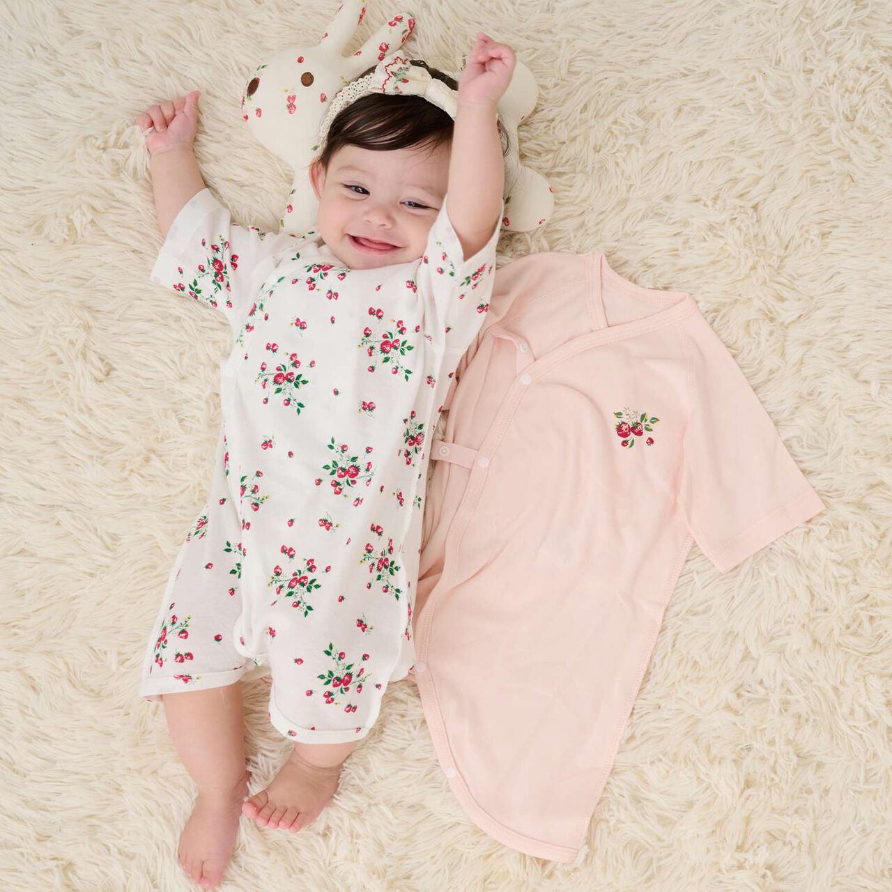 [Web Exclusive] 2-Piece Combination Bodysuit Set,Off white, large image number 9