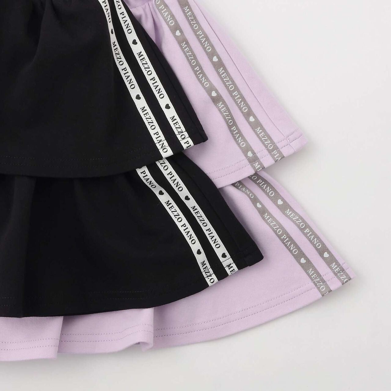 Half-Zip Pullover & Frill Skirt-Shorts Set,Lavender, large image number 12