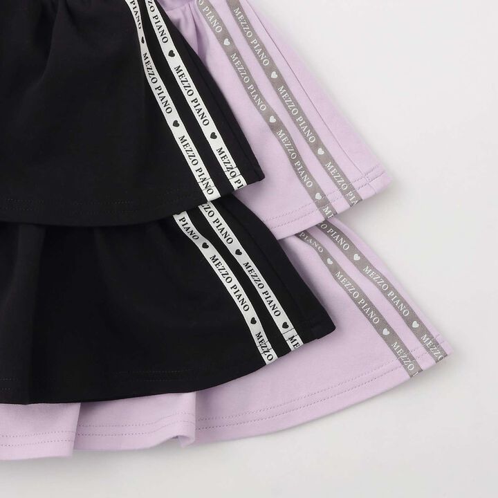 Half-Zip Pullover & Frill Skirt-Shorts Set,Lavender, medium image number 12