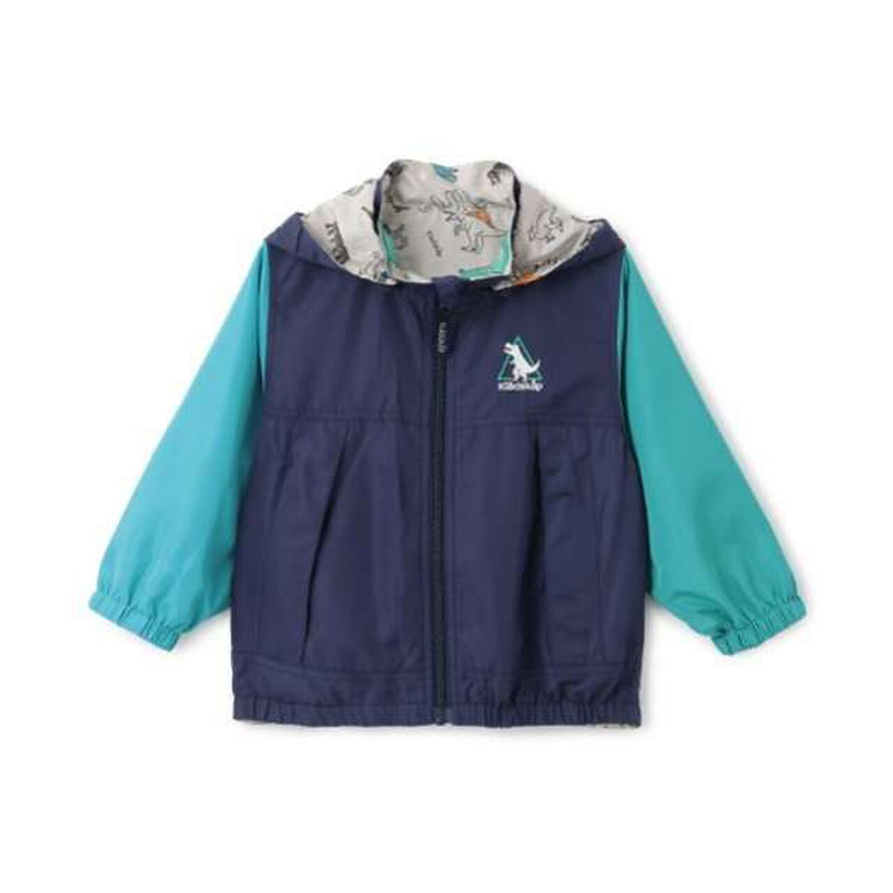 Dinosaur Reversible Windbreaker,Beige, large image number 1