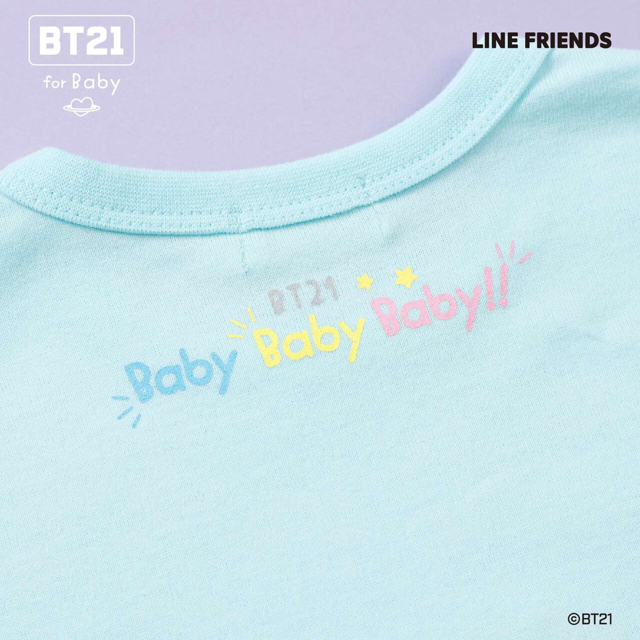 [BT21] Appliqu&eacute; Short Sleeve T-Shirt,Blue, large image number 11