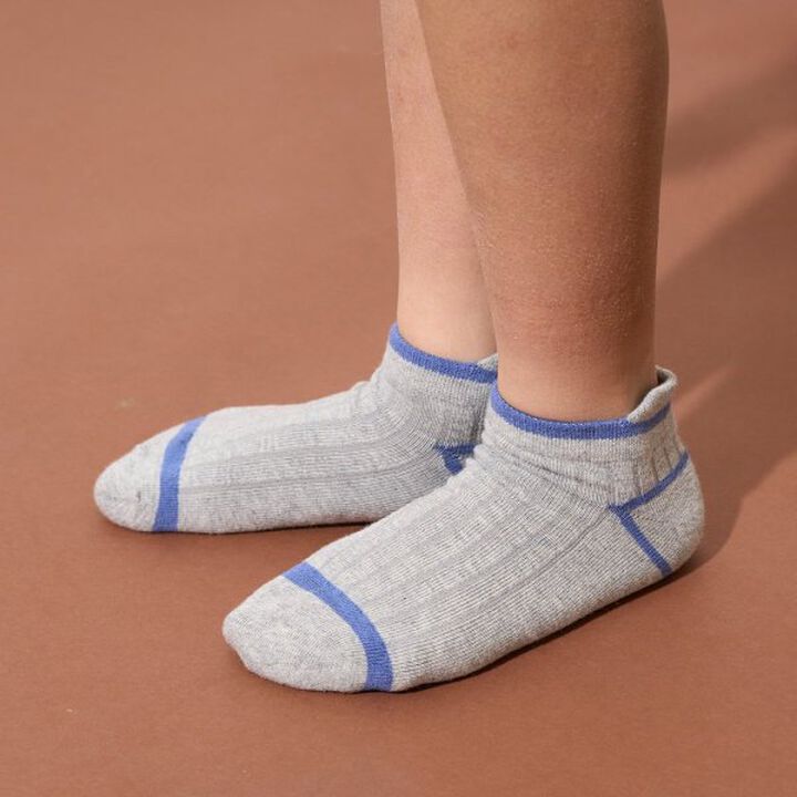 Bi-Color Ankle Socks,Moderate blue, medium image number 12