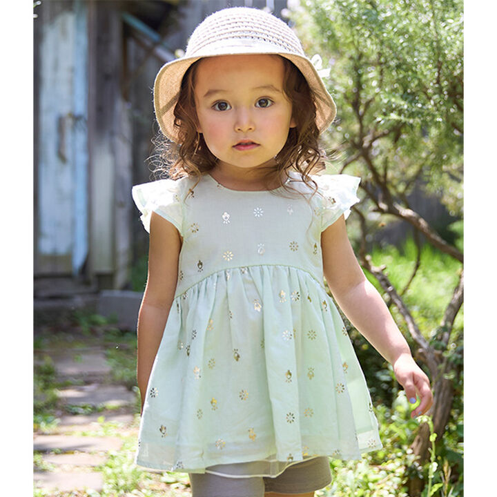 [Link] Foil Print One-Piece Dress,Light pink, medium image number 6