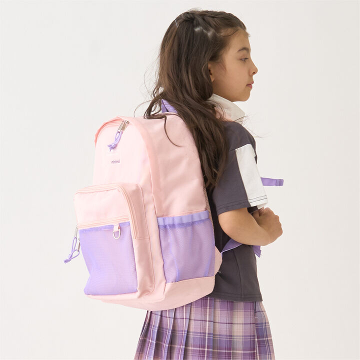 [15L] Water-Repellent Backpack with Mesh Pocket [A4 Size],Red, medium image number 0