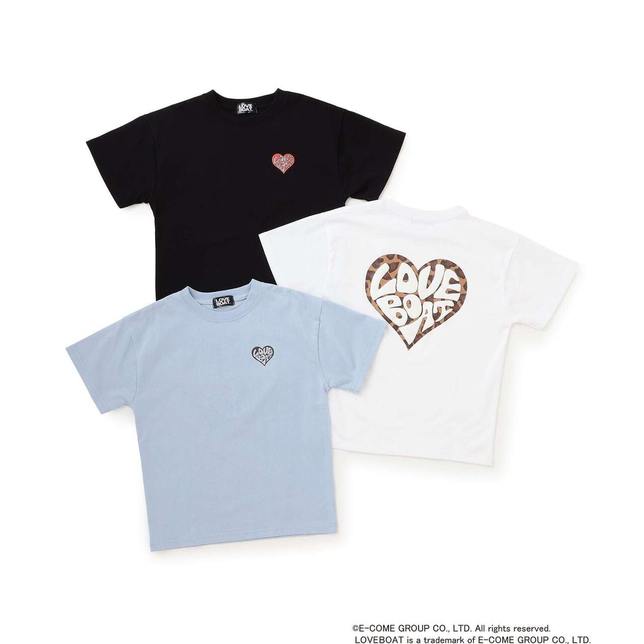 [Parent-Child Matching] LOVEBOAT Loose T-Shirt,Black, large image number 21