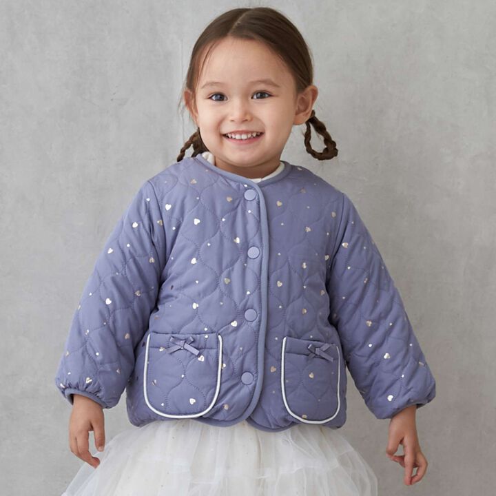 [Link] Foil Print Reversible Jacket,Blue gray, medium image number 0