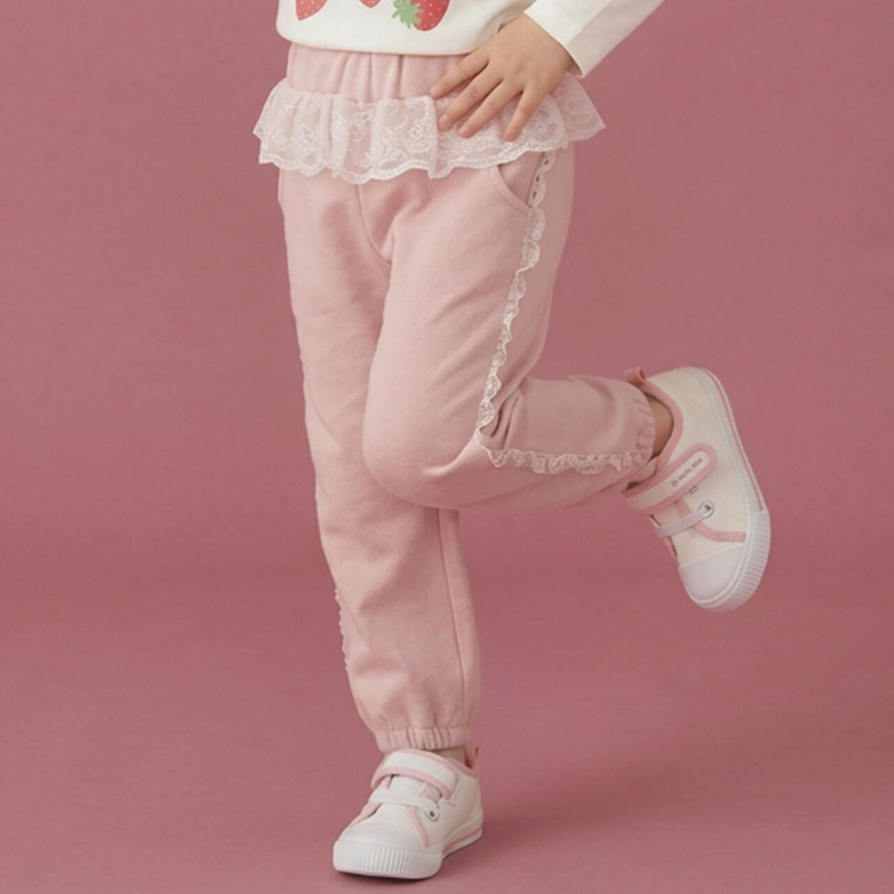Side Tulle Long Pants,Pink, large image number 0