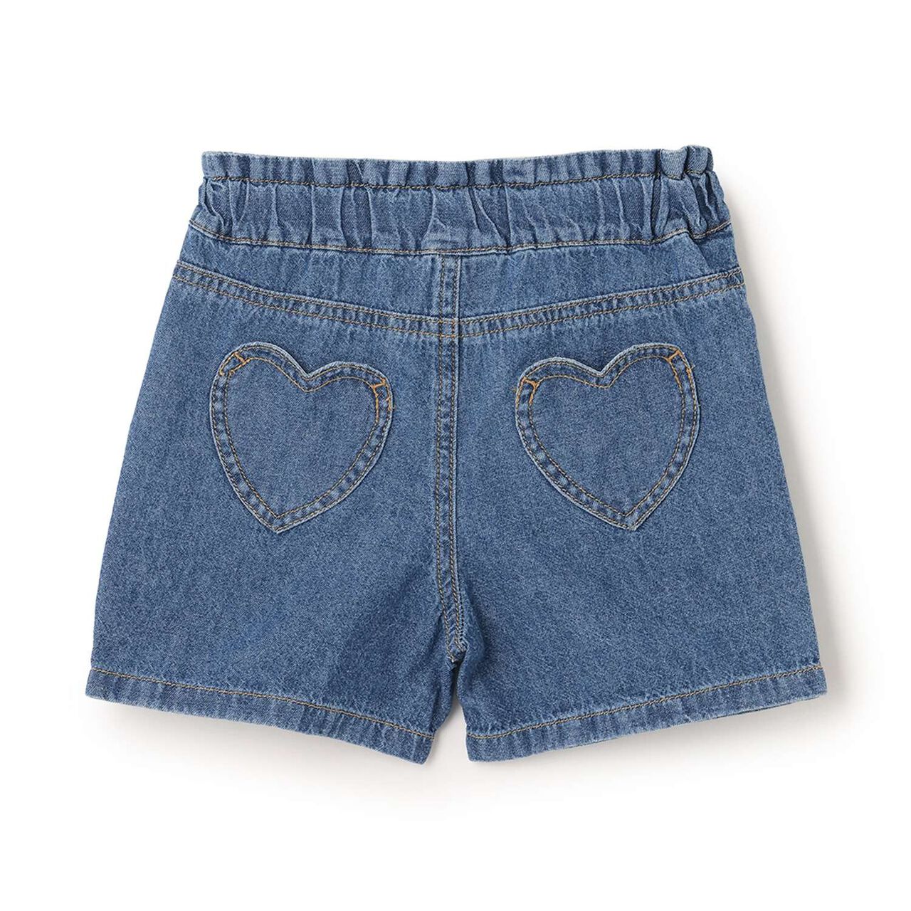 Washed Heart Pocket Shorts,Blue, large image number 6