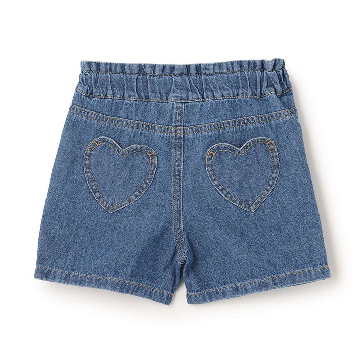 Washed Heart Pocket Shorts,Blue, medium image number 6