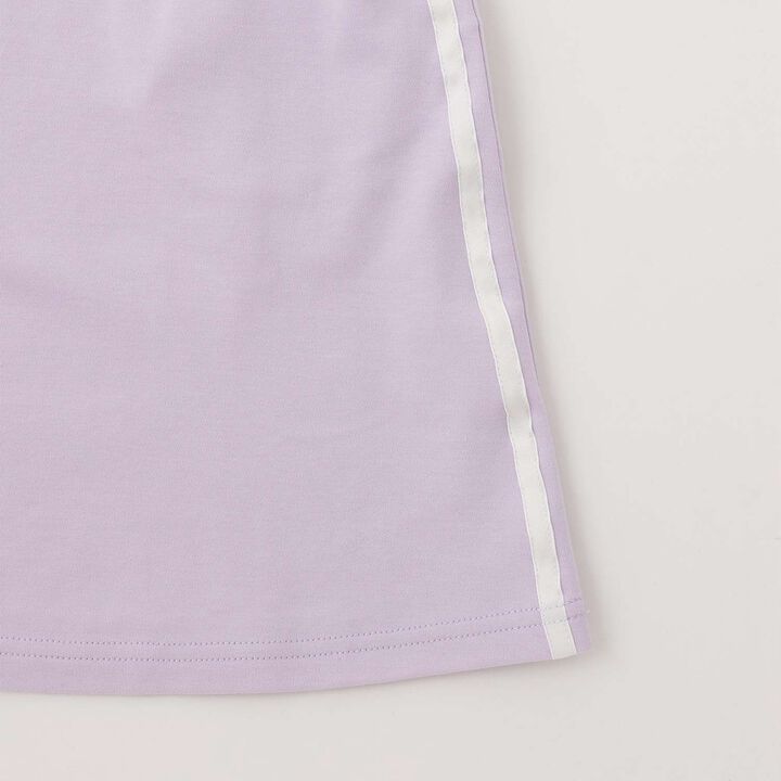 Mesh Zip Parka & Shoulder Opening Cut One-Piece Dress Set,Lavender, medium image number 9