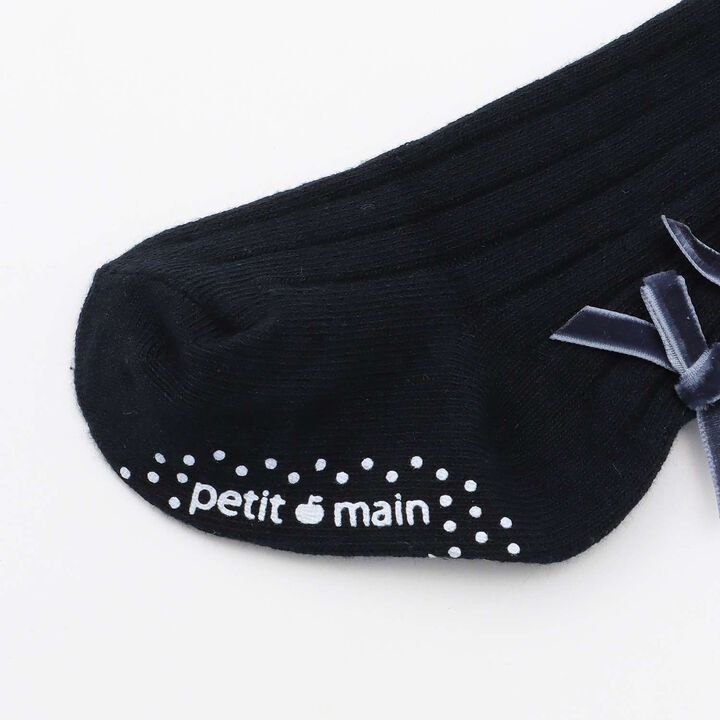 Ribbon Knee-High Socks,Top gray, medium image number 3