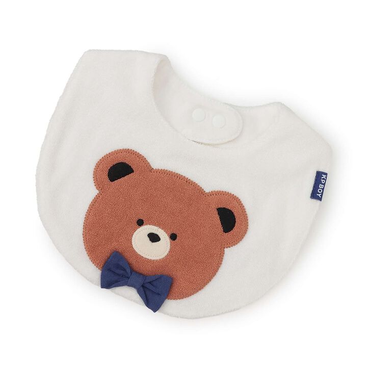 Bear Pile Bib,Off white, medium image number 0