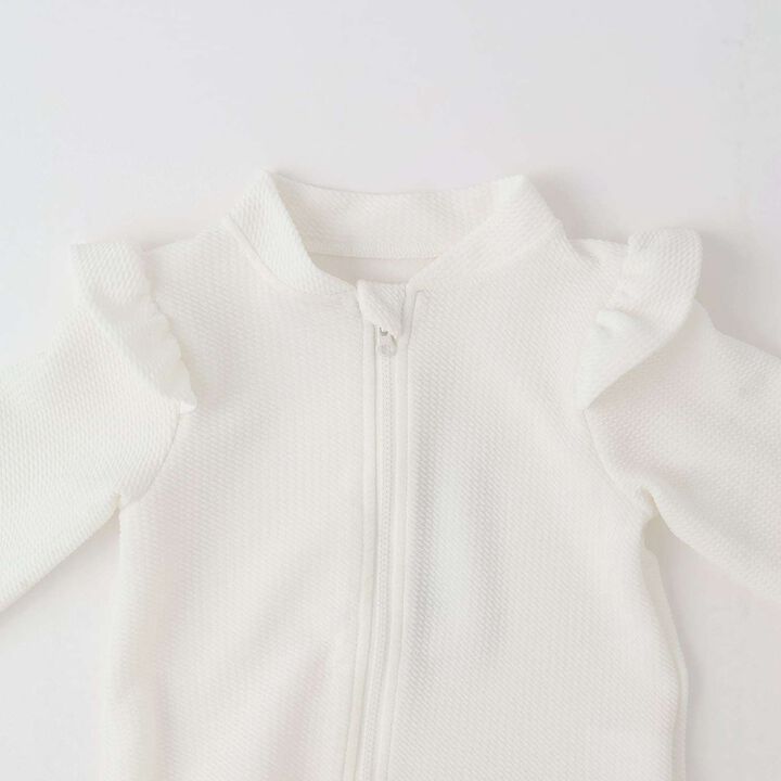 [SWIM] [UV Cut] Hem Frill Full Zip Rash Guard,Lavender, medium image number 5