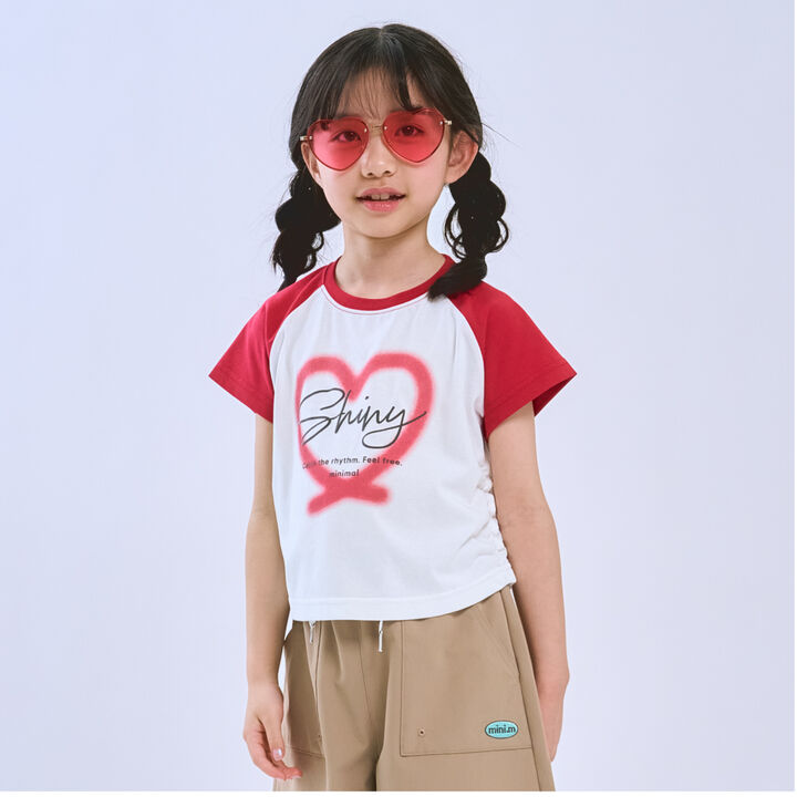 [Cool Touch] Cropped Raglan Short Sleeve T-Shirt,, medium