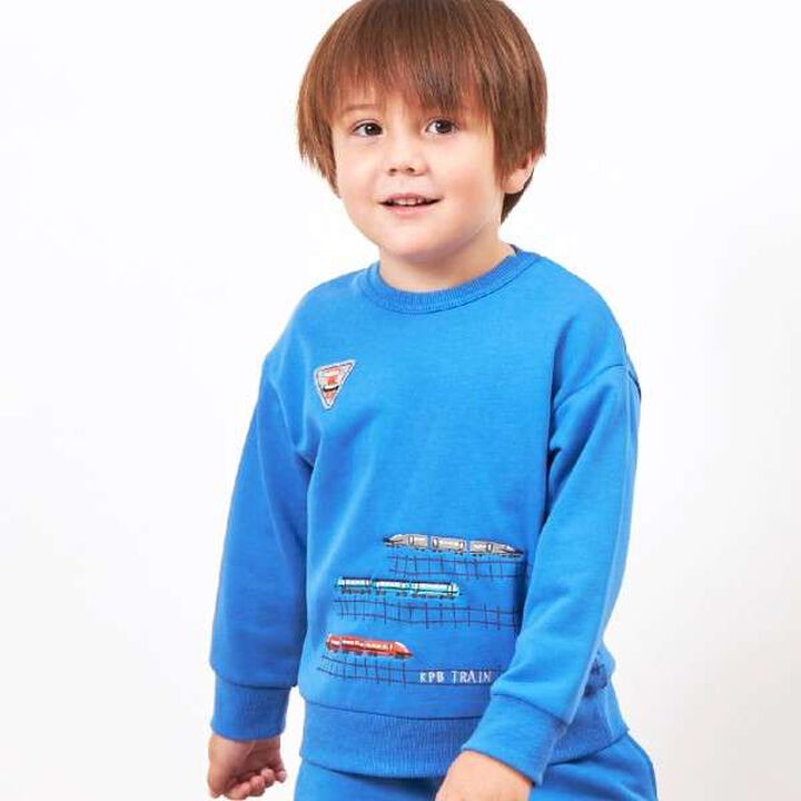 KPBOY Train Embroidery Mini Fleece Set (80-120),Blue, medium image number 15