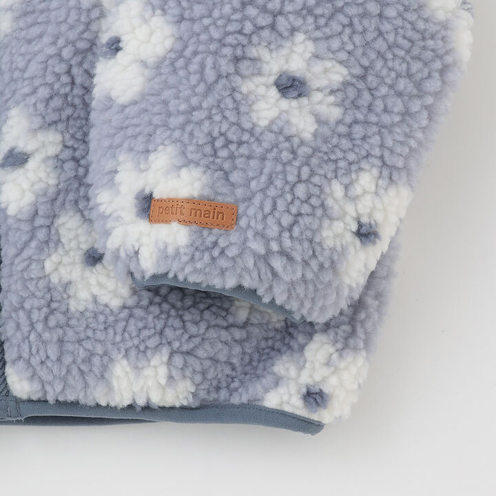 [Light and Fluffy] Jacquard Boa Jacket,Light blue, medium image number 7