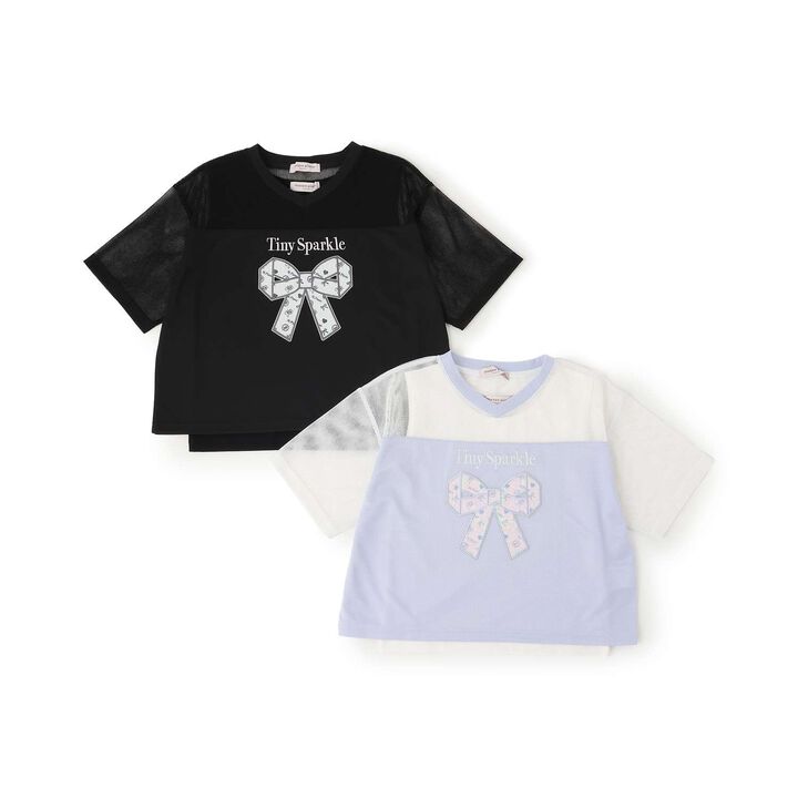 [Quick-Dry Absorbent] [Cool Touch] Mesh Docking Ribbon Appliqu&eacute; T-Shirt & Tank Top Set,Lavender, medium image number 13
