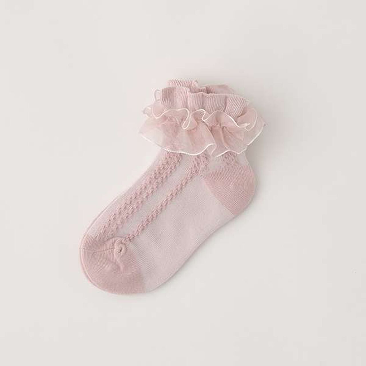 Frill Lace Socks,White, large image number 7