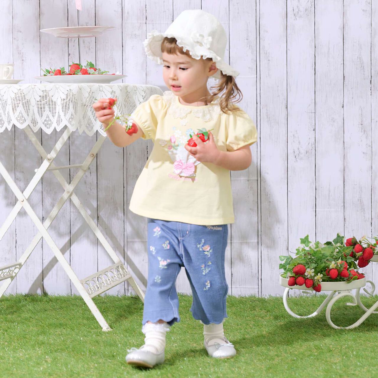 Ribbon Lace Hat,Off white, large image number 9