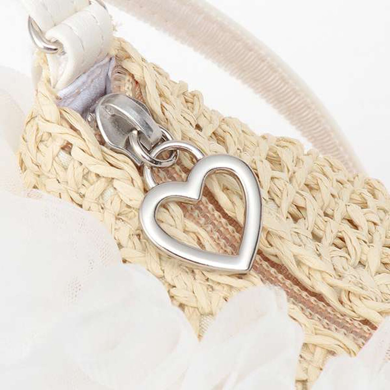 Frill Basket-Style Small Shoulder Bag,Light pink, large image number 2