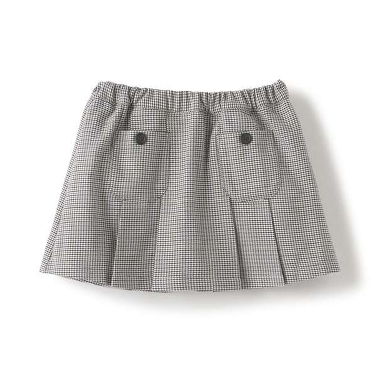 [Link] Check Pleated Skirt-Pants (Kids Size),Brown, large image number 8