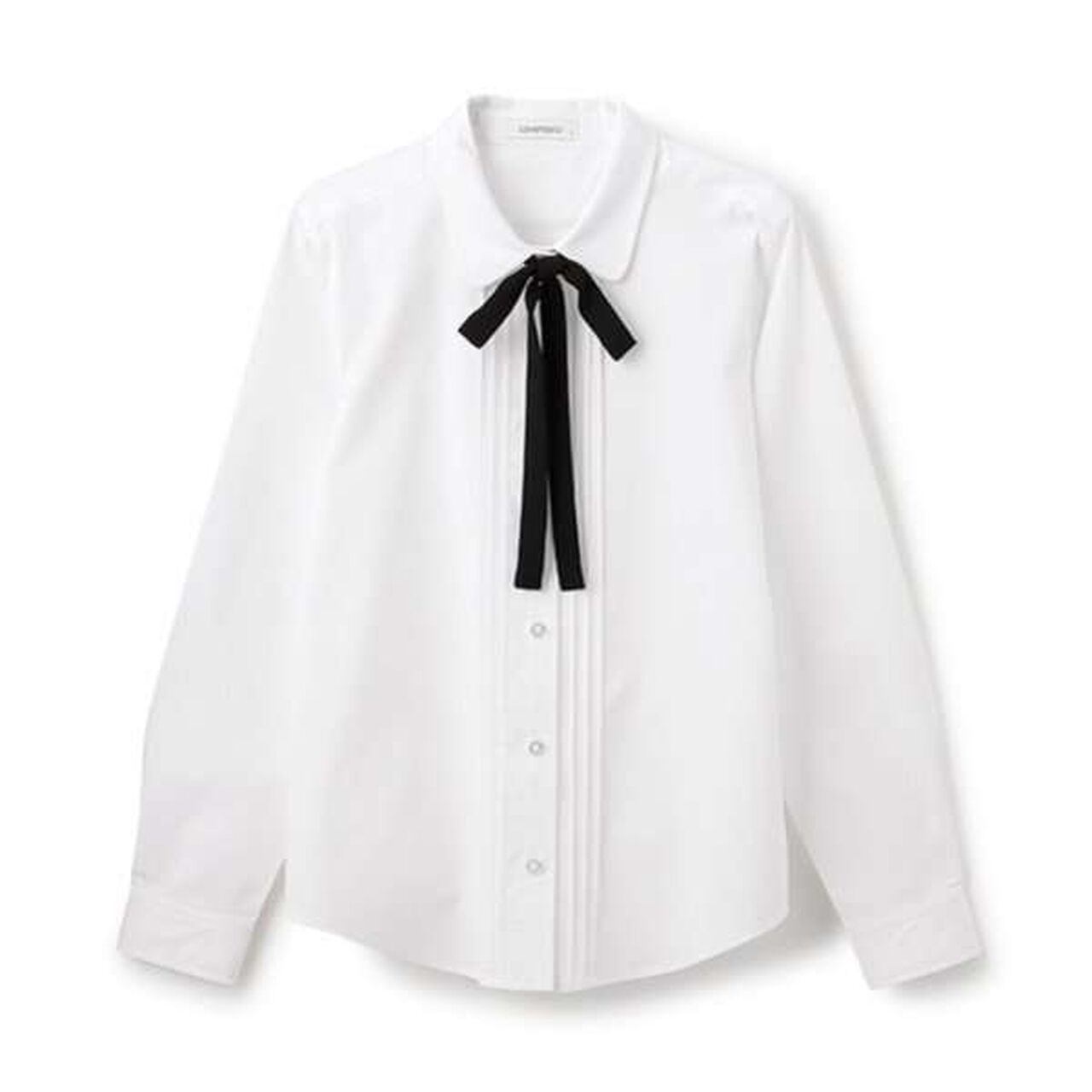 Easy-Care Graduation Bow Tie Blouse,Off white, large image number 14