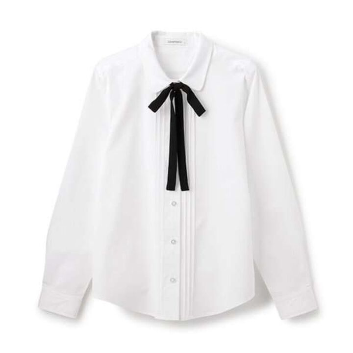 Easy-Care Graduation Bow Tie Blouse,Off white, medium image number 14