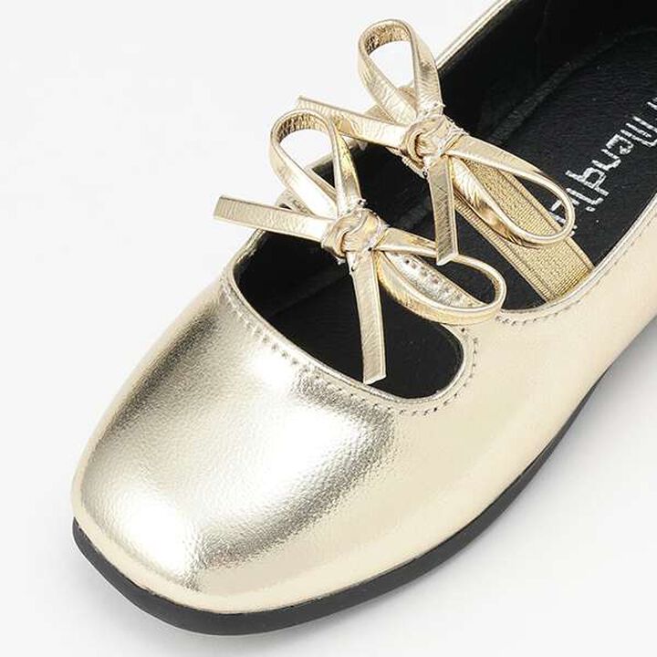 Double Ribbon Ballet Shoes,Gold, medium image number 9