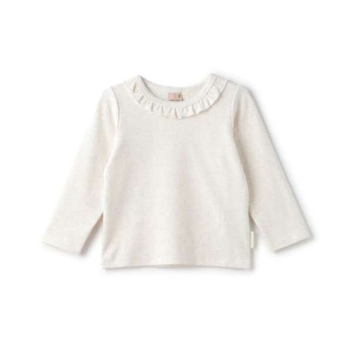 Fluffy Warmth Frill Long Sleeve T-Shirt,Gray, medium image number 18