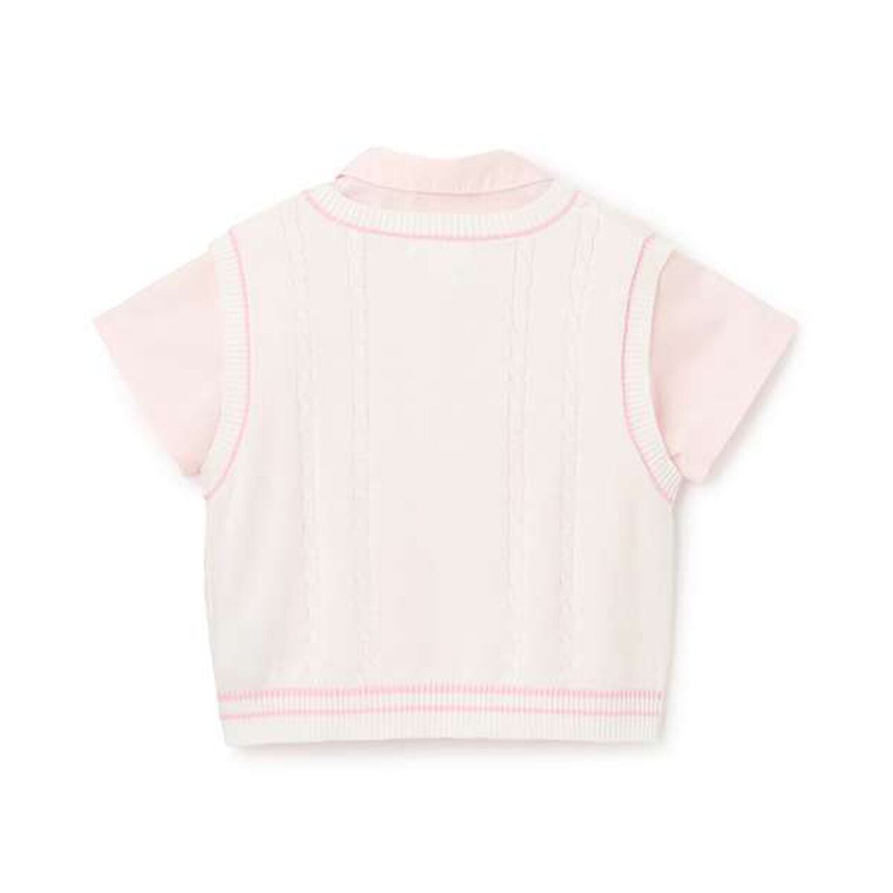 [My Melody & Cinnamoroll] Best & Blouse Set,Sax blue, large image number 1