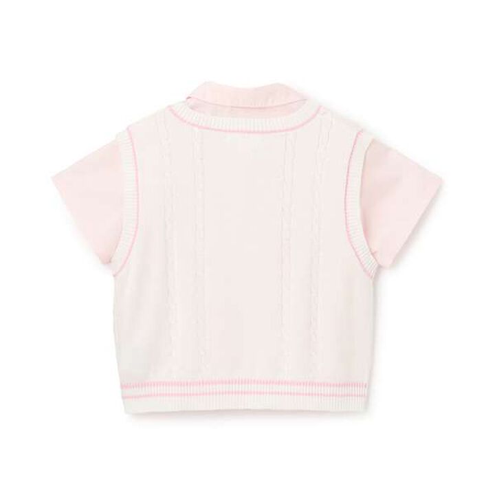 [My Melody & Cinnamoroll] Best & Blouse Set,Sax blue, medium image number 1