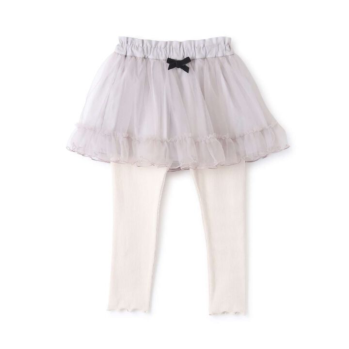 Frilly Tulle Skirt Shorts,Blue gray, medium image number 2