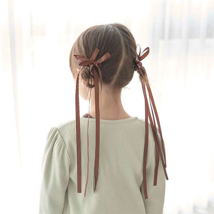 Long Ribbon Hair Clip 2-Piece Set,Red, medium image number 19