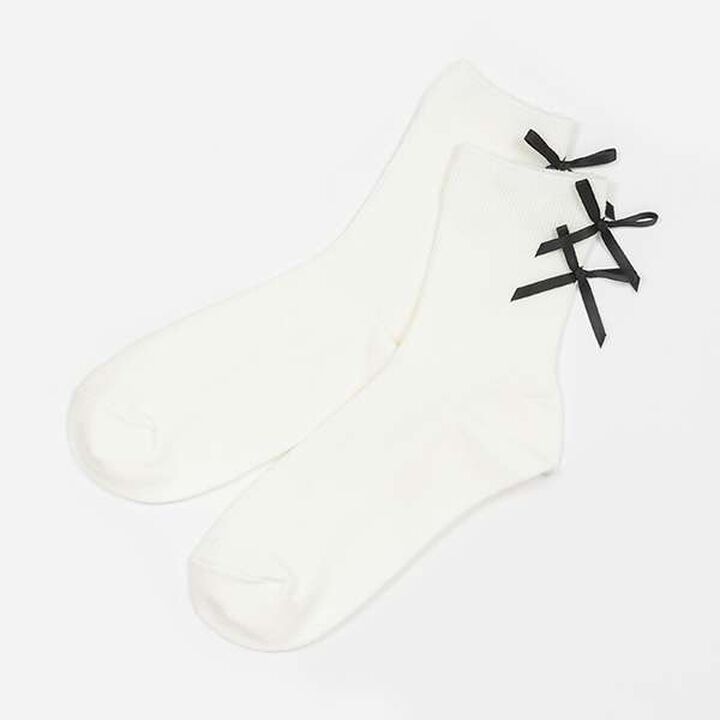 Back Ribbon Rib Socks,Gray, medium image number 6