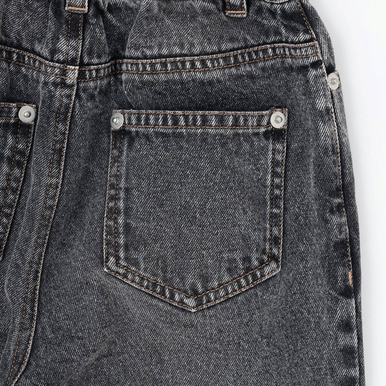 [LOVE DENIM] Loose Straight Pants,Black, large image number 8