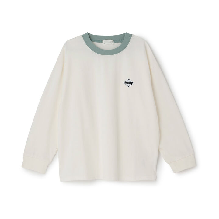 [MNCM] Patch Design Long-Sleeve T-Shirt [Stain Resistant/Quick-Dry/UV] for Boys Kids,Ivory, medium image number 0