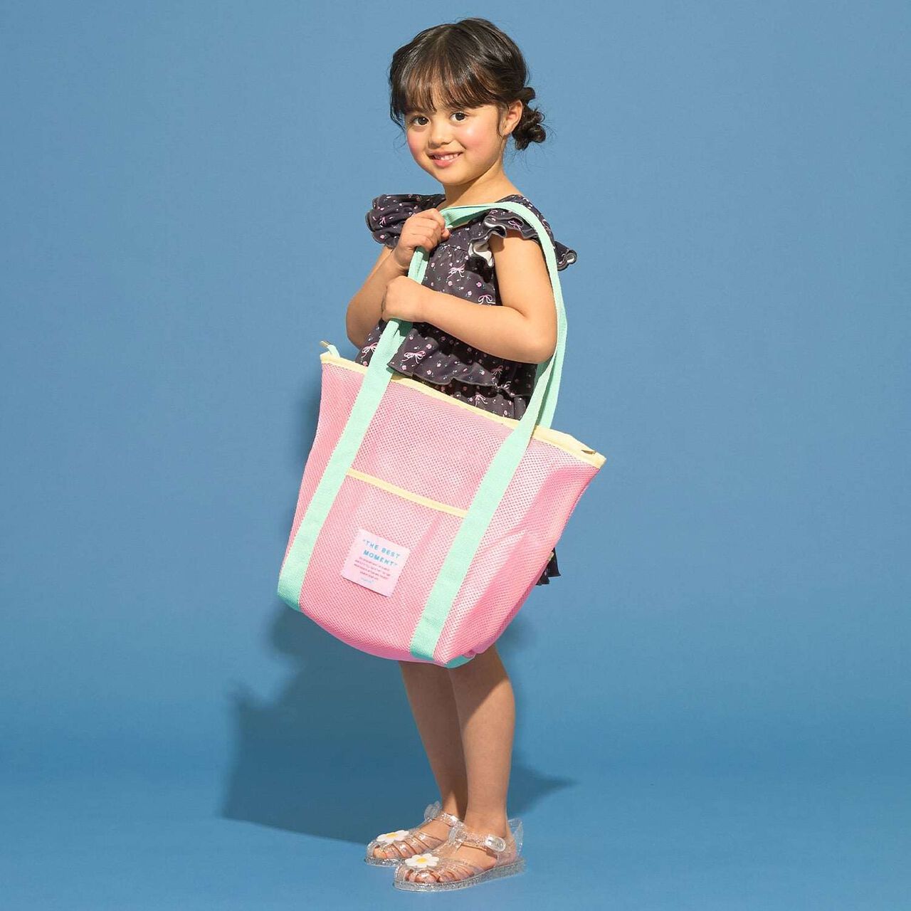 Mesh Colorful Tote Bag [Kids' Clothing] [Girls],Light green, large image number 11