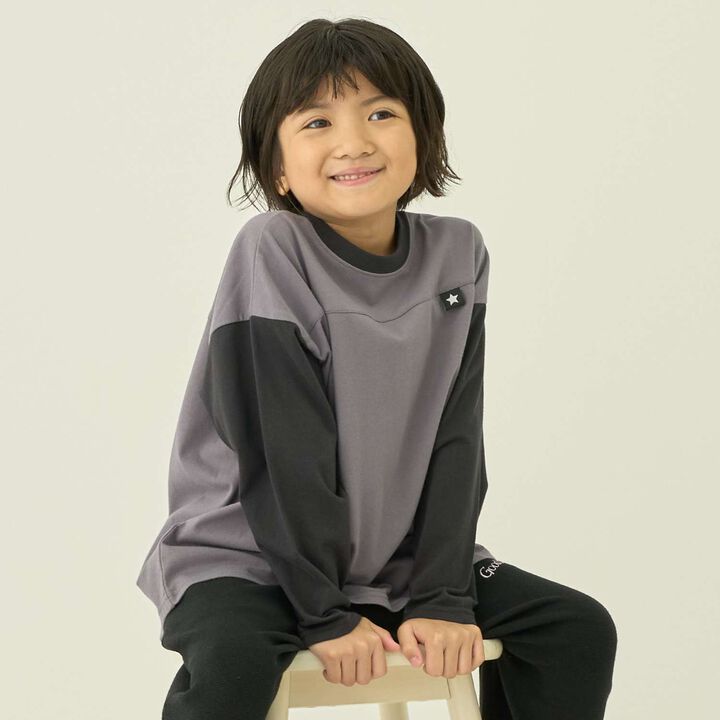 [Muteki T] Long-Sleeve T-Shirt with Name Tag Slot for Kids (Boys & Girls),Milky white, medium image number 9