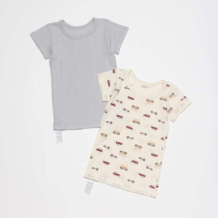 Organic Short Sleeve Undershirts 2-Pack,Pearl white, medium image number 16