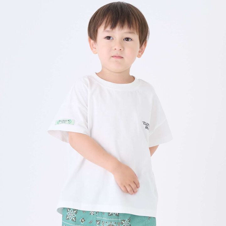 [ELEPHANT/連結款] 寬鬆剪裁Kids短袖T恤,薩克斯藍, medium image number 2