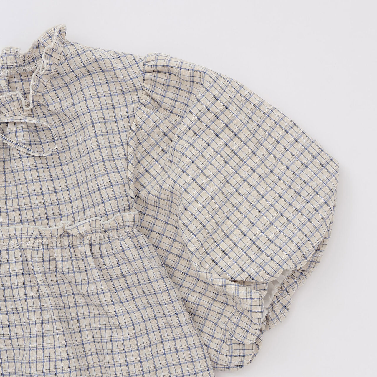 [Link] Gathered Puff Blouse,Pearl white, large image number 8