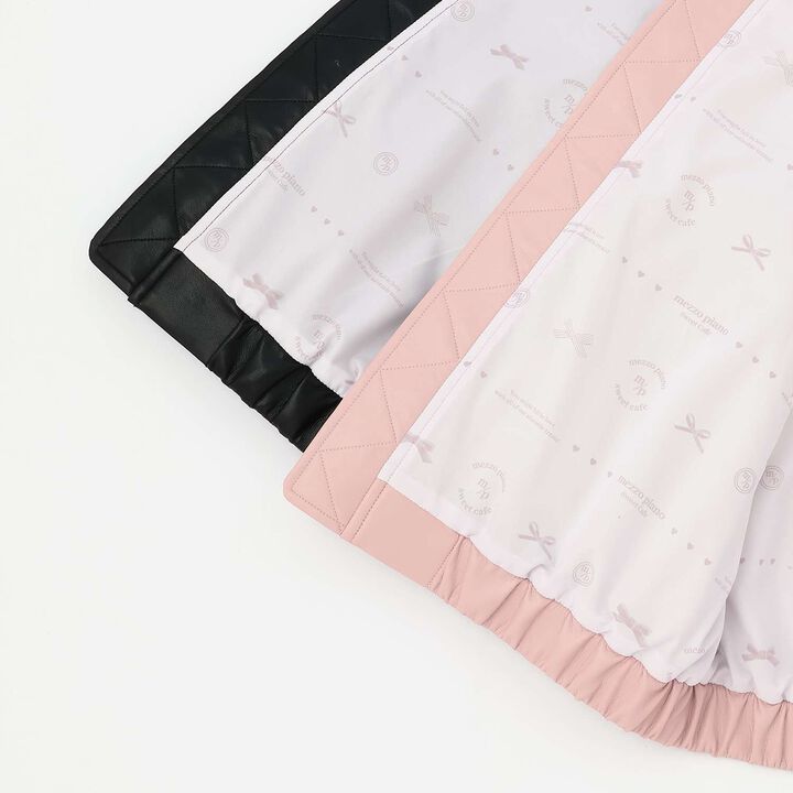 Oversized Faux Leather Bomber Jacket,Pink, medium image number 5