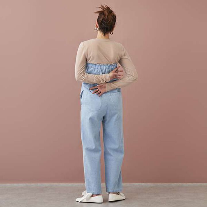 [LADIES] Denim Overall,Navy, medium image number 6