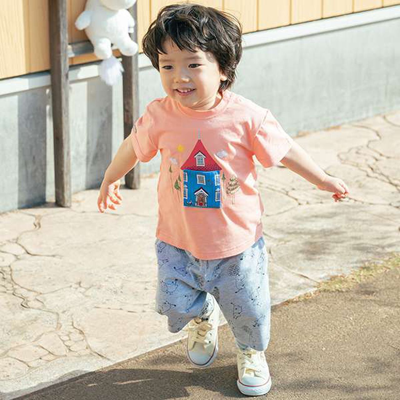 [MOOMIN] Moomin & Snorkmaiden Socks [Made in Japan],Sax blue, large image number 5