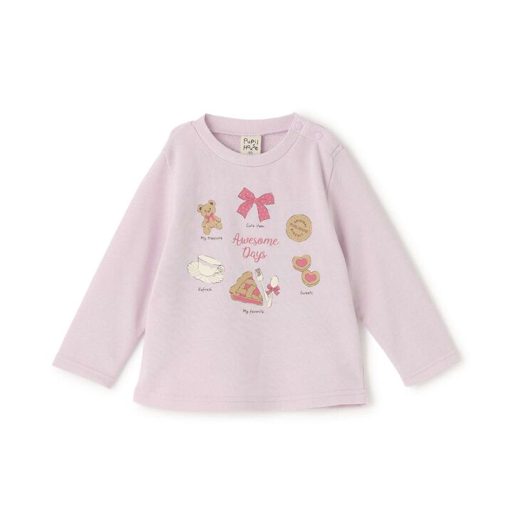 Sweets Motif Fleece Pullover,Navy, medium image number 7