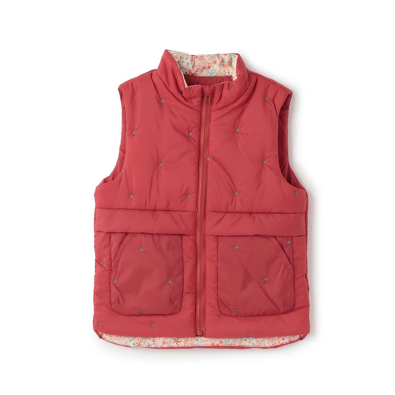 Liberty Adelaja Star Embroidery Vest,Brick, large image number 0